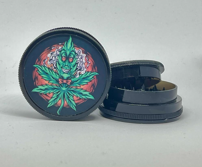 GRINDER A HERBE PLASTIQUE NOIR 6CM (3 PARTIES)