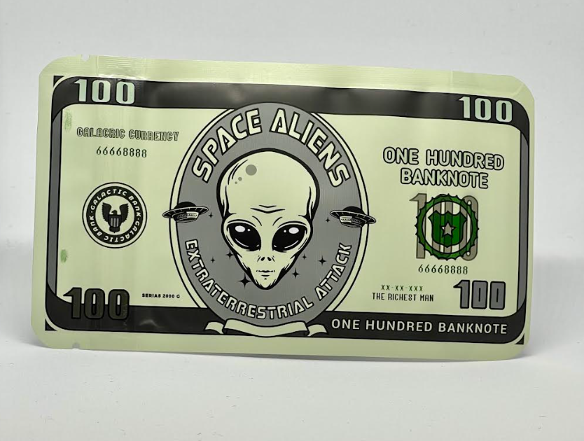 SACHET CBD COLLECTOR SPACE ALIEN 100 BANKNOTE