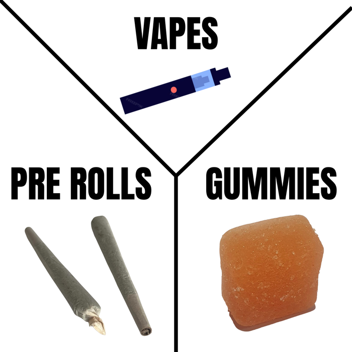 VAPES / PRE ROLLS / GUMMIES